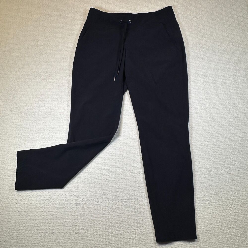 Athleta Jogger Pants Navy Blue Lightweight Size 4 Elastic Drawstring waist